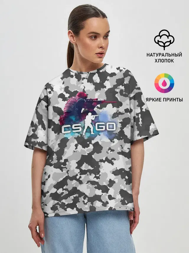 Женская футболка оверсайз
