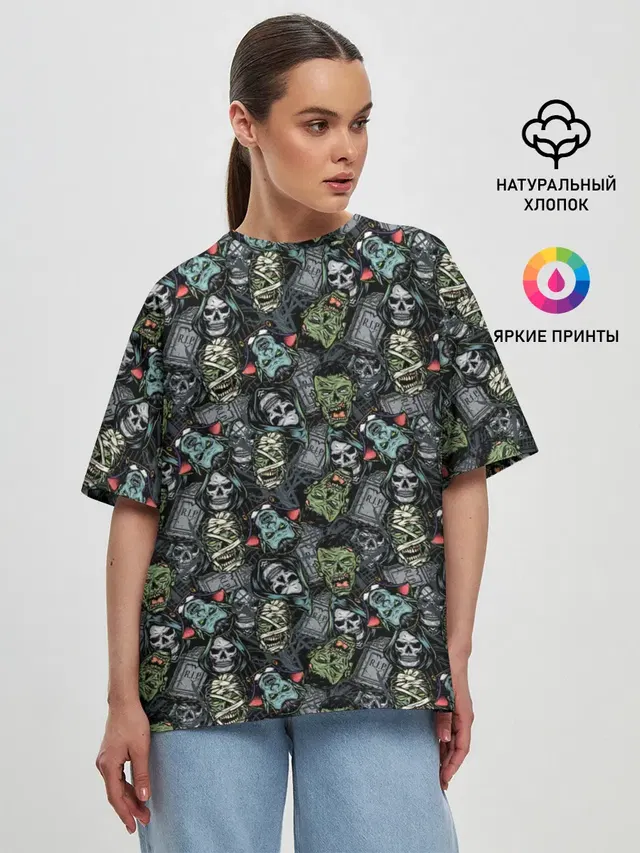 Женская футболка оверсайз