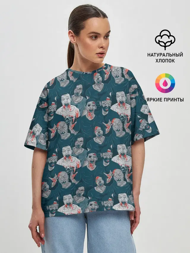 Женская футболка оверсайз