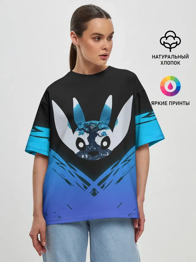 Женская футболка оверсайз