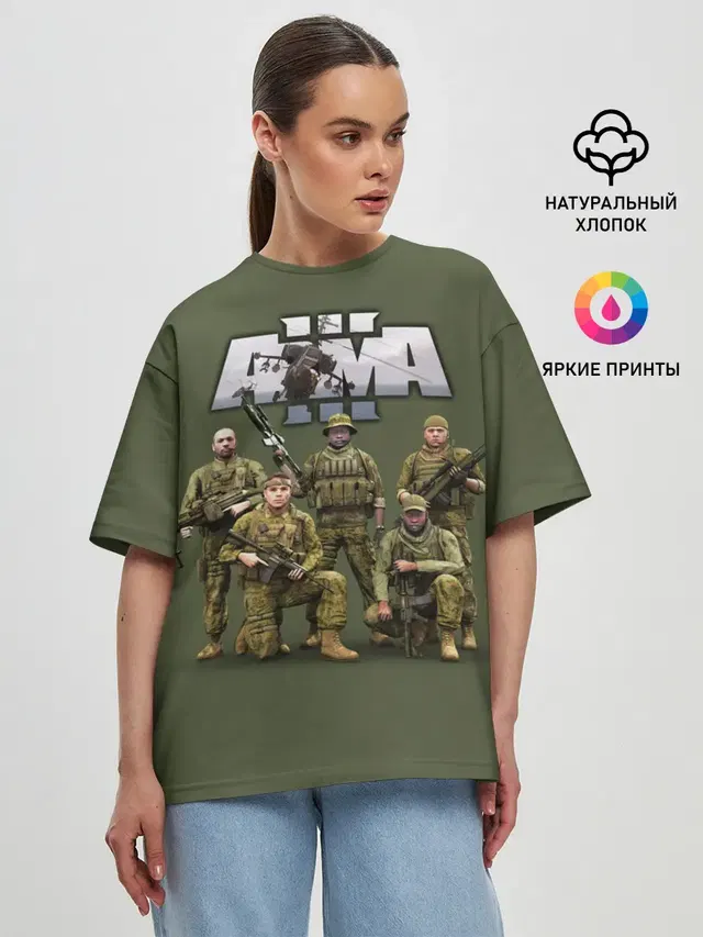 Женская футболка оверсайз
