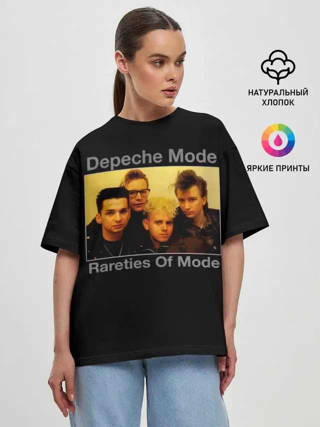 Женская футболка оверсайз с принтом «Depeche Mode — Rareties of Mode - Depeche Mode»