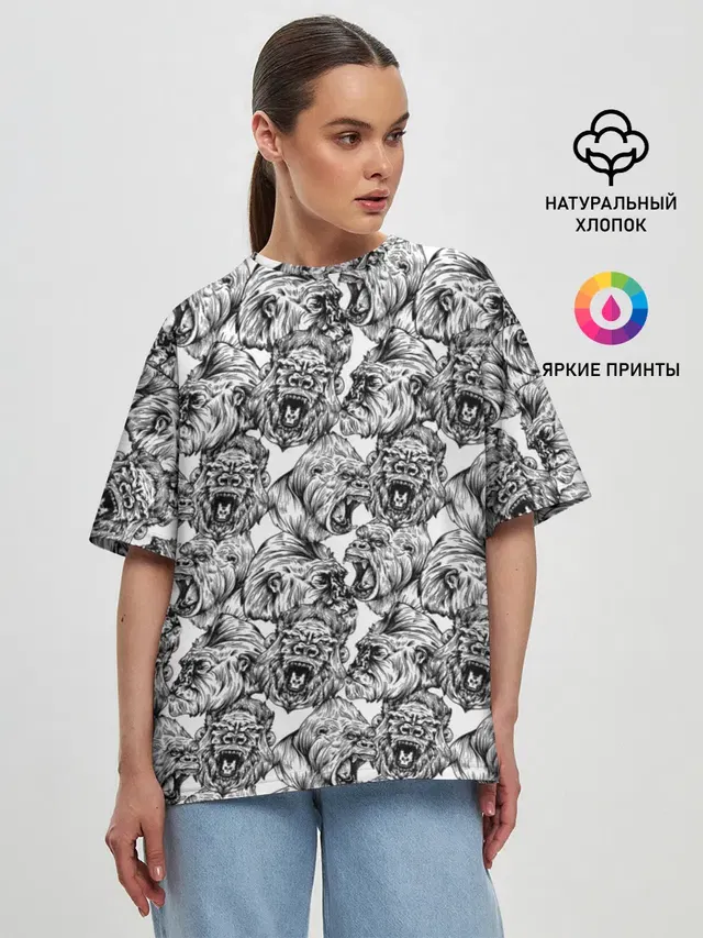 Женская футболка оверсайз