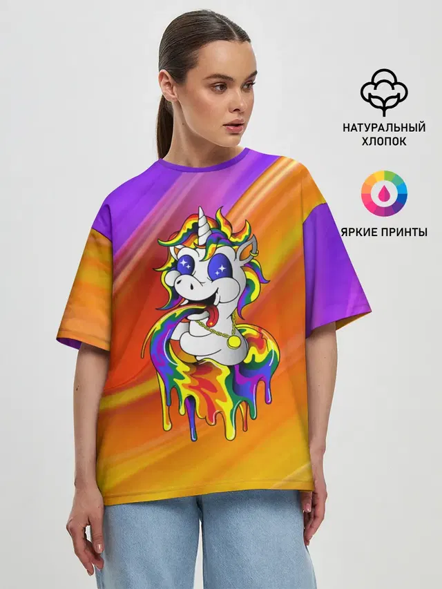 Женская футболка оверсайз