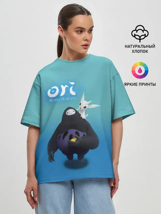 Женская футболка оверсайз