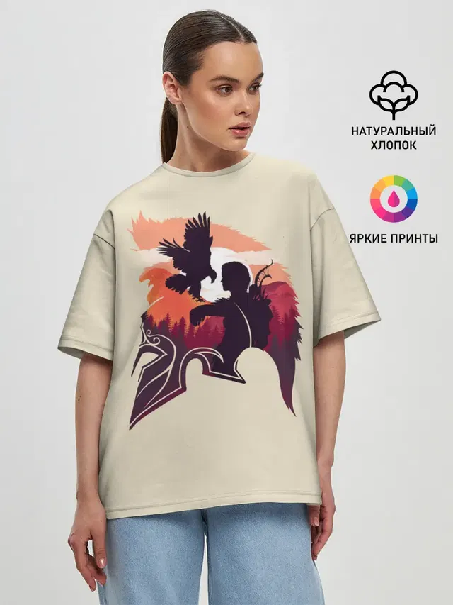 Женская футболка оверсайз