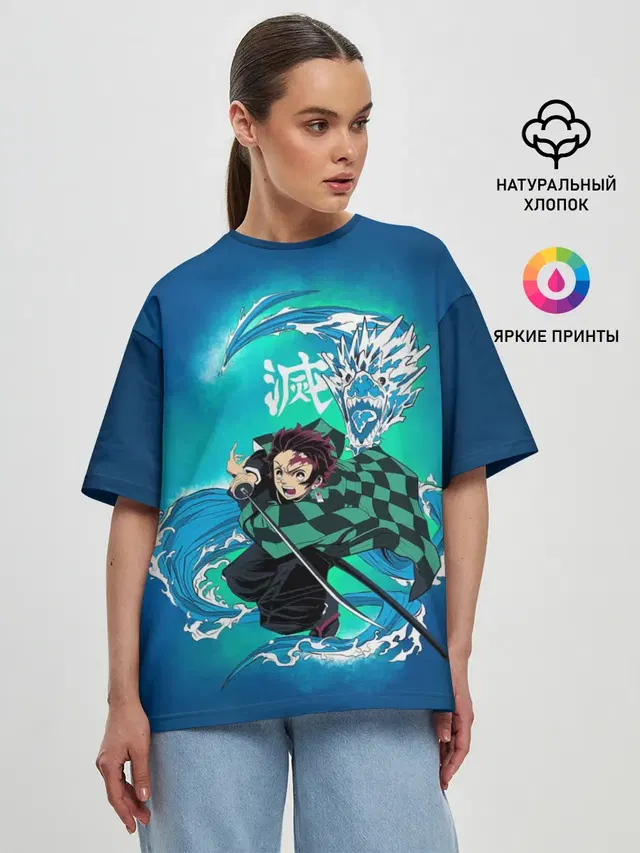 Женская футболка оверсайз