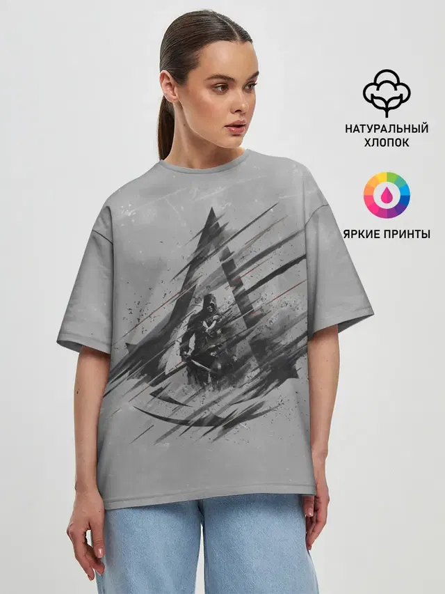 Женская футболка оверсайз