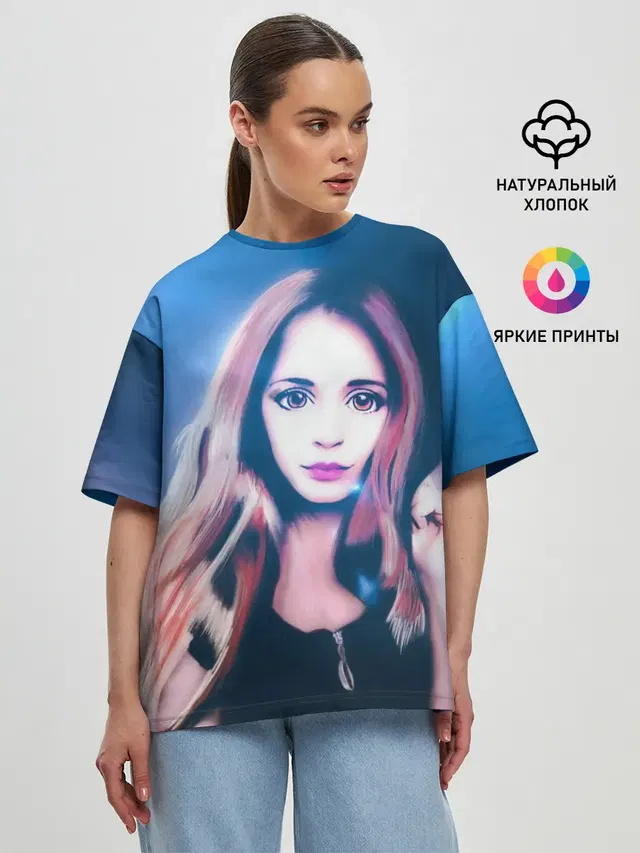 Женская футболка оверсайз