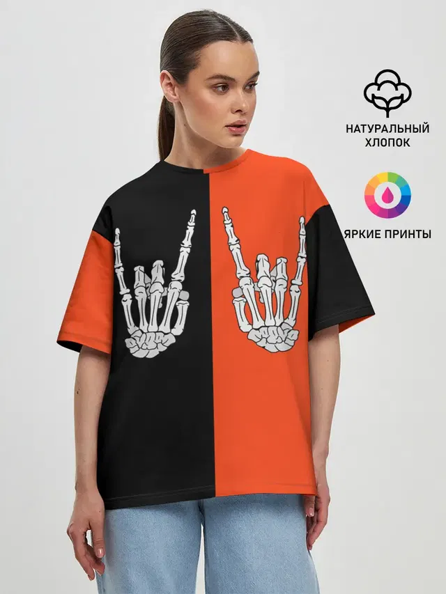Женская футболка оверсайз