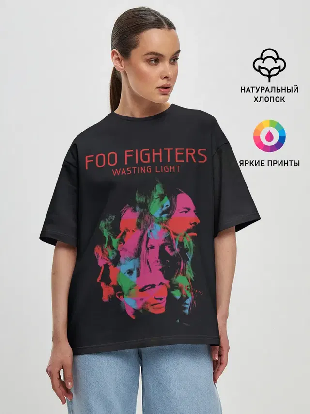 Женская футболка оверсайз с принтом «Foo Fighters — Wasting Light - Foo Fighters»