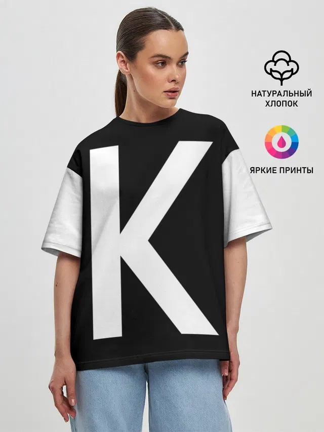 Женская футболка оверсайз