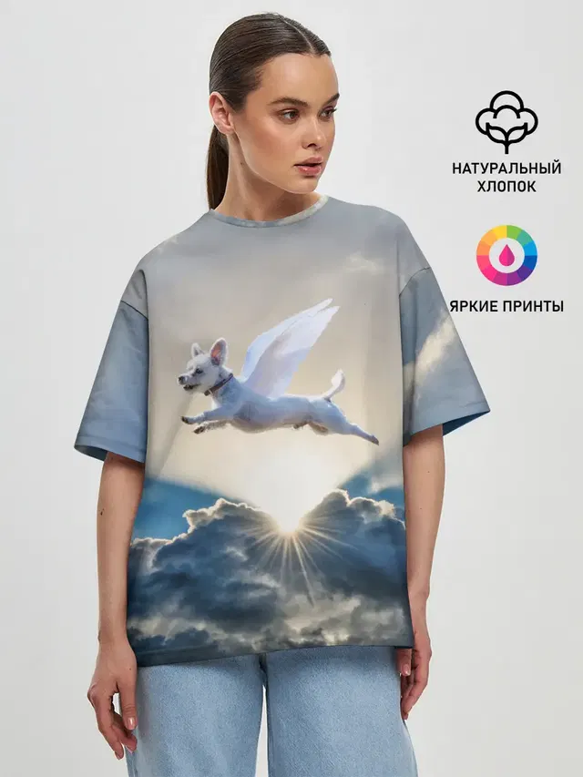Женская футболка оверсайз