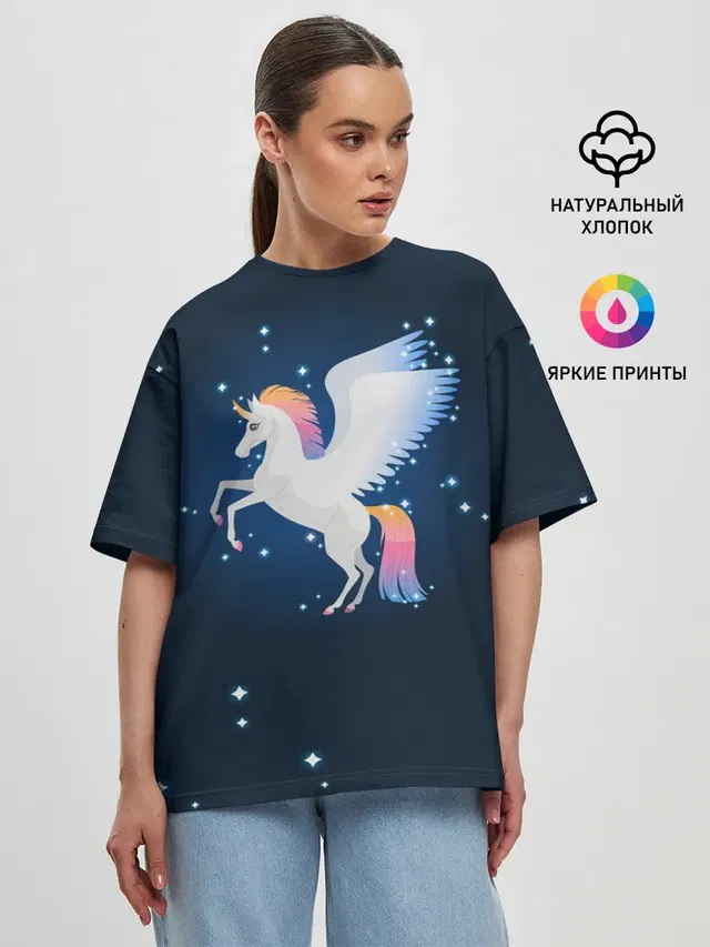 Женская футболка оверсайз