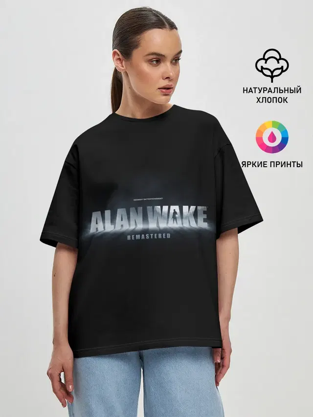 Женская футболка оверсайз с принтом «AW Remake»