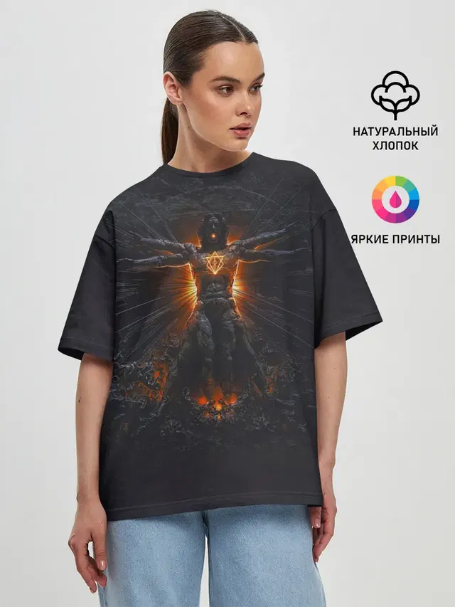 Женская футболка оверсайз