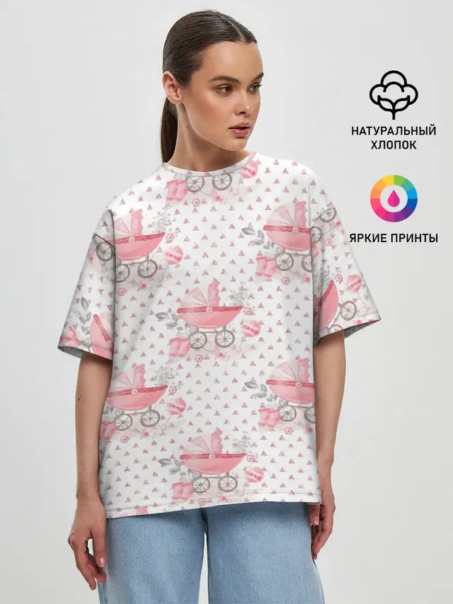 Женская футболка оверсайз
