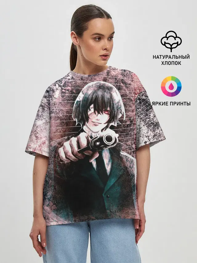 Женская футболка оверсайз