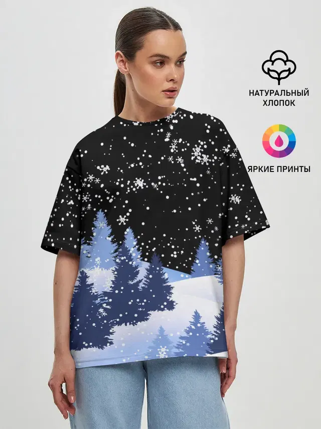 Женская футболка оверсайз