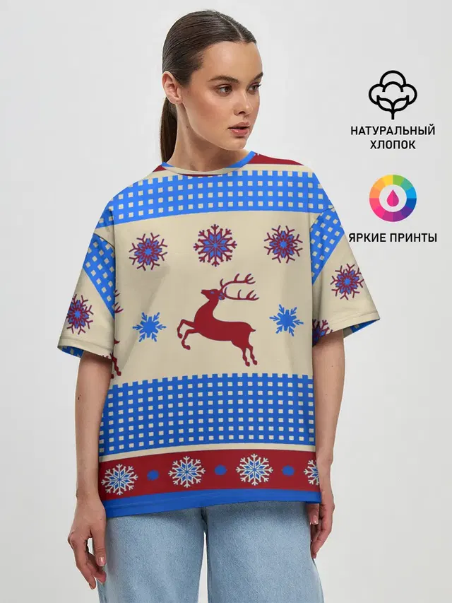 Женская футболка оверсайз