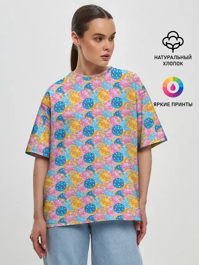 Женская футболка оверсайз