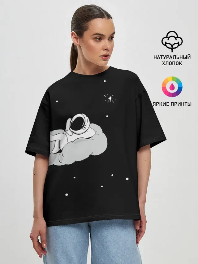 Женская футболка оверсайз