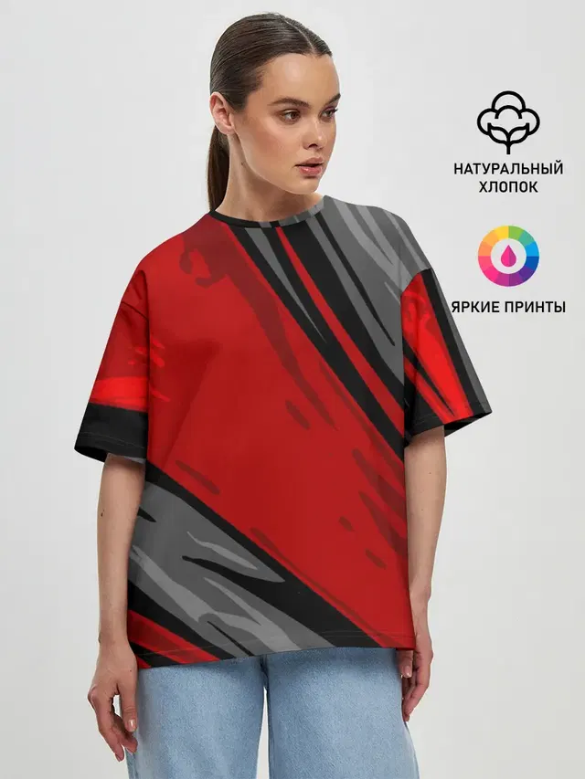 Женская футболка оверсайз