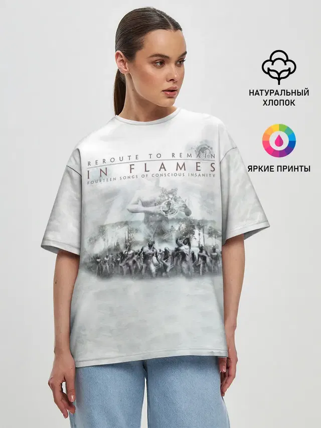 Женская футболка оверсайз
