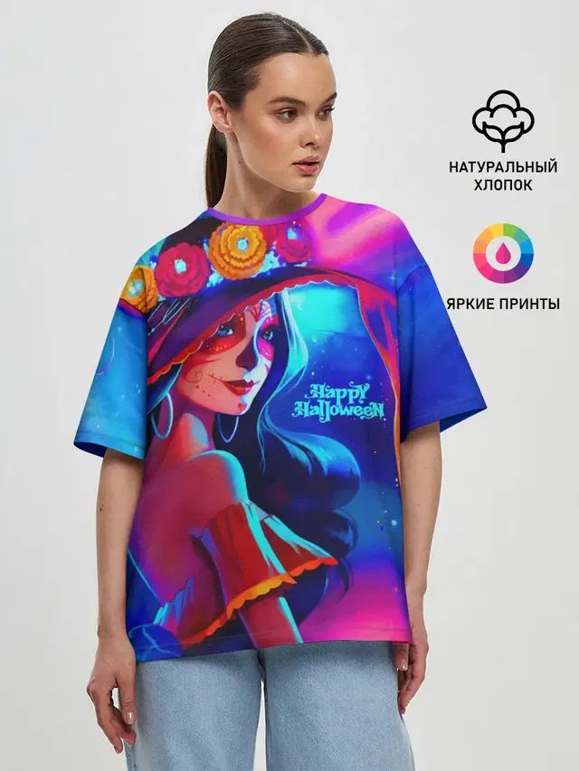 Женская футболка оверсайз