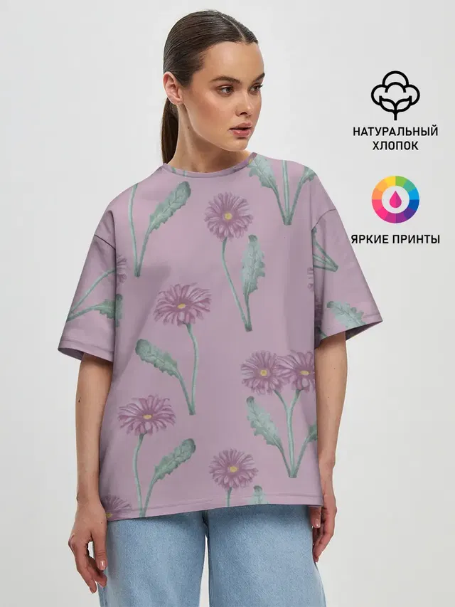 Женская футболка оверсайз