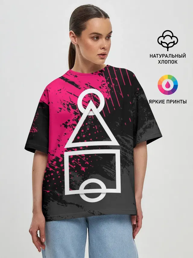 Женская футболка оверсайз