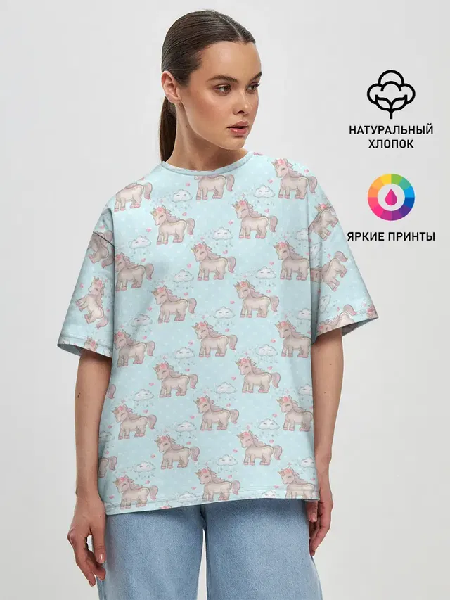 Женская футболка оверсайз