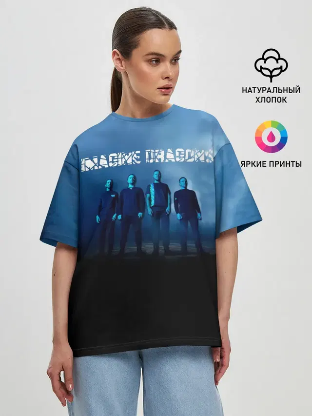 Женская футболка оверсайз