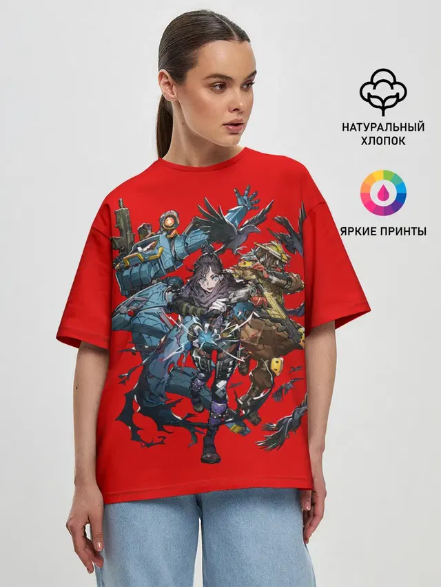 Женская футболка оверсайз