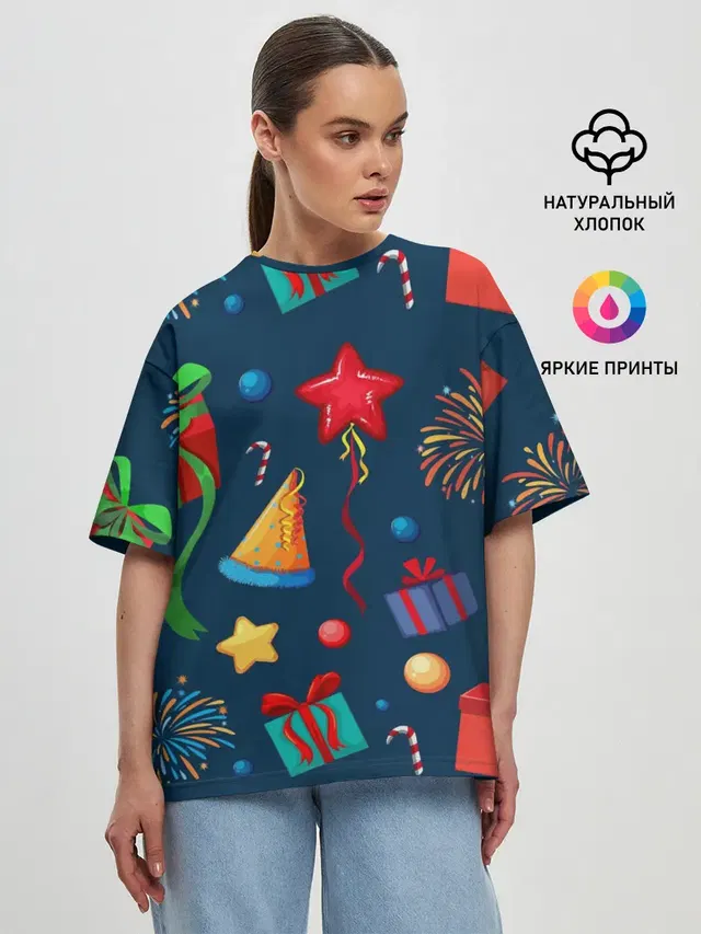 Женская футболка оверсайз