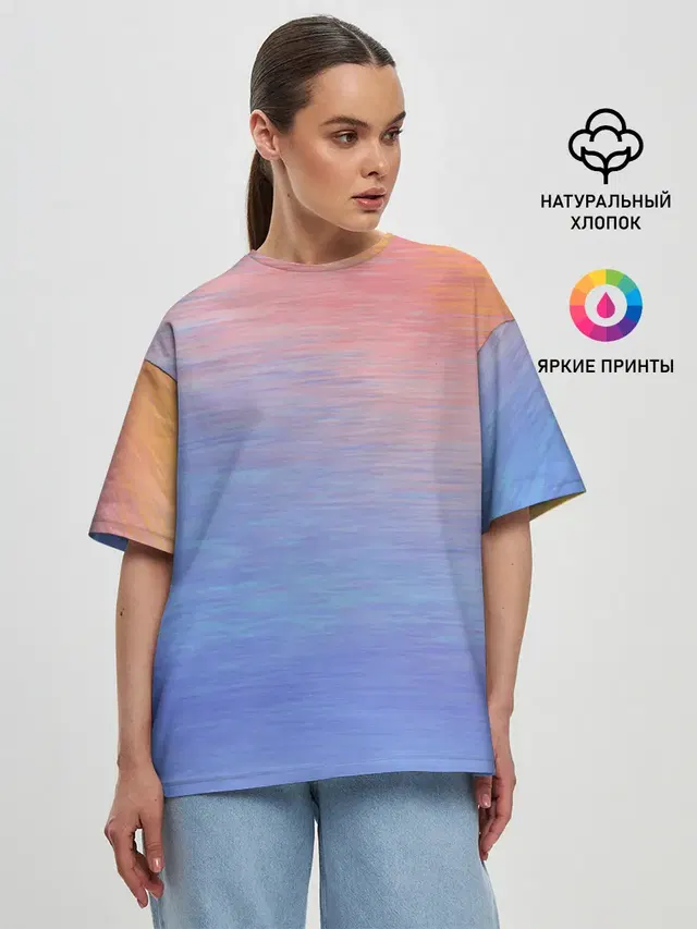 Женская футболка оверсайз