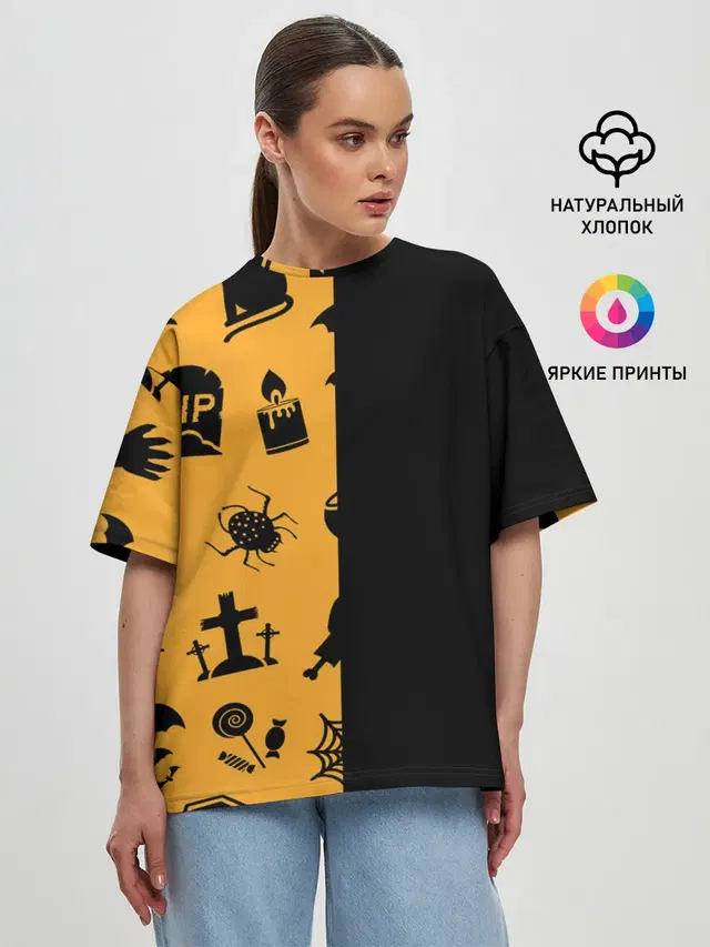 Женская футболка оверсайз