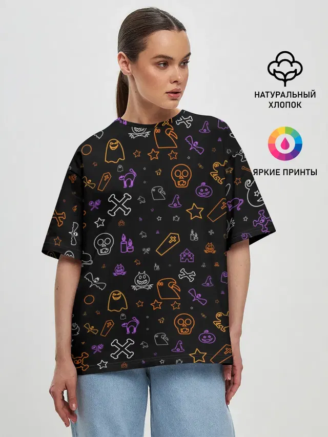 Женская футболка оверсайз