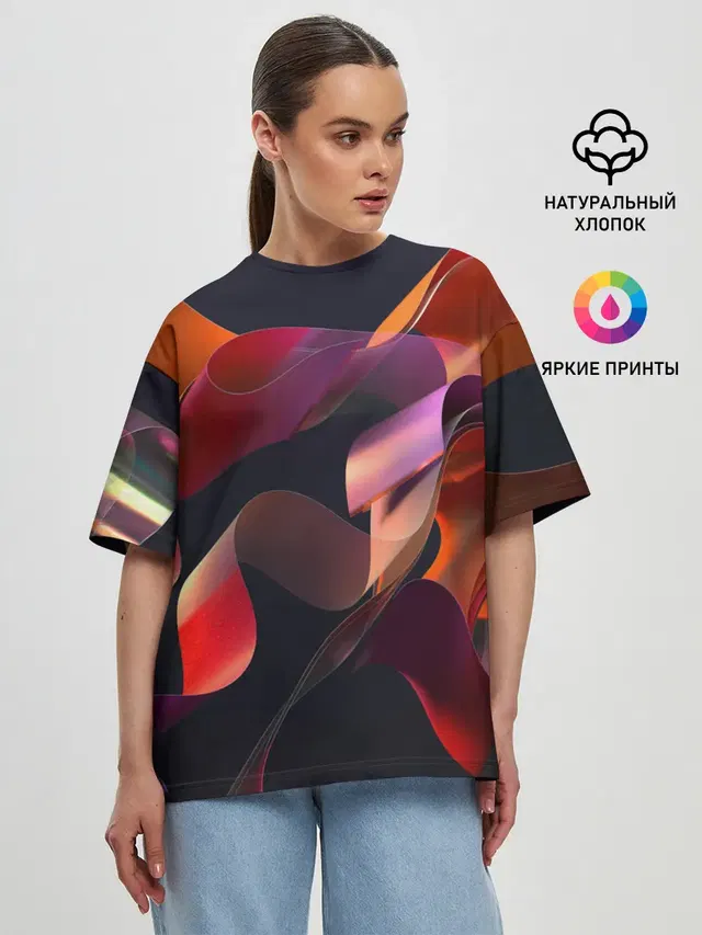 Женская футболка оверсайз