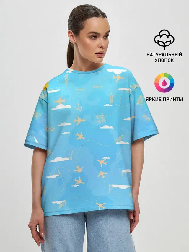 Женская футболка оверсайз