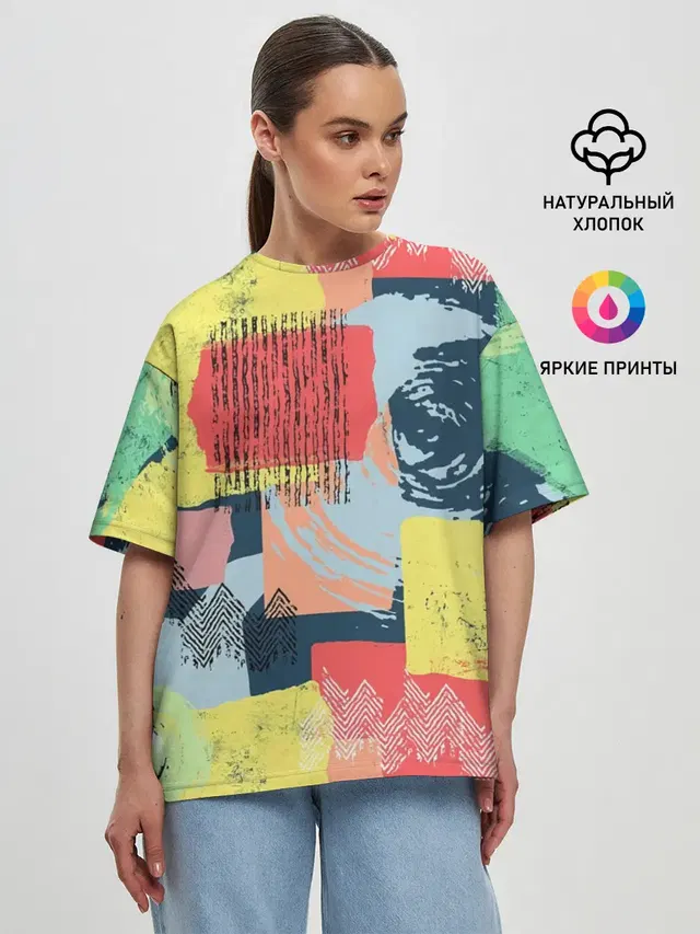 Женская футболка оверсайз