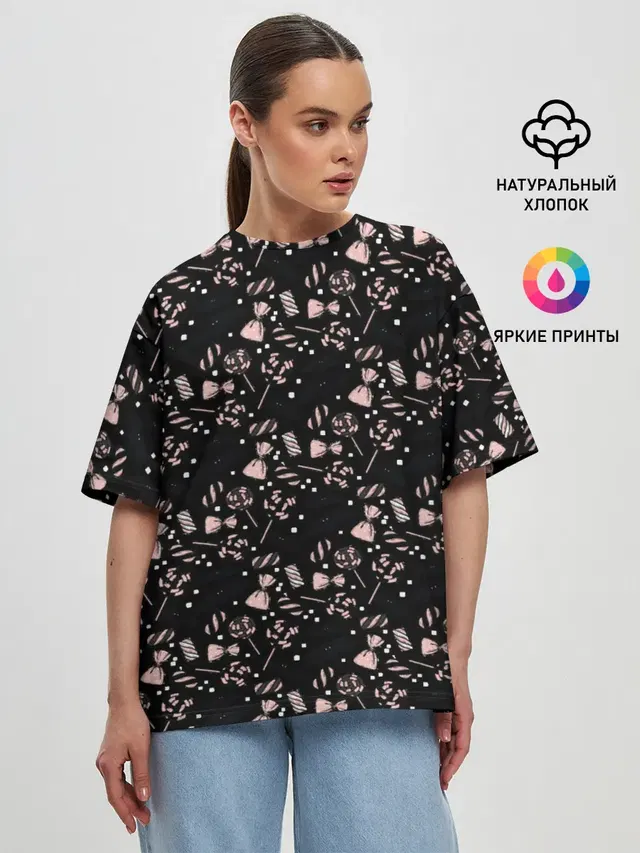 Женская футболка оверсайз