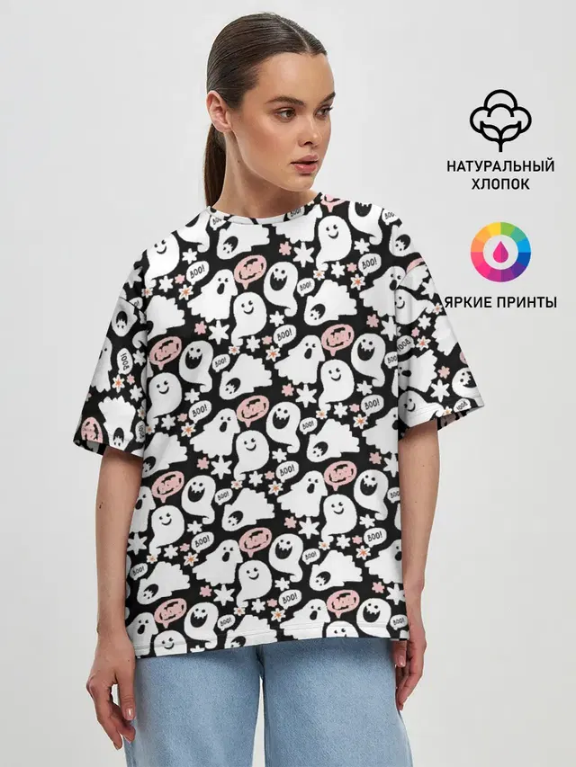 Женская футболка оверсайз