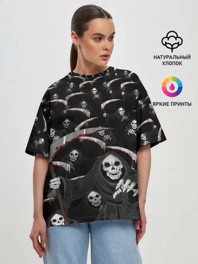 Женская футболка оверсайз