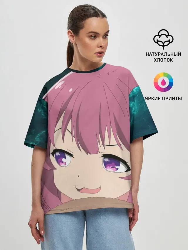 Женская футболка оверсайз