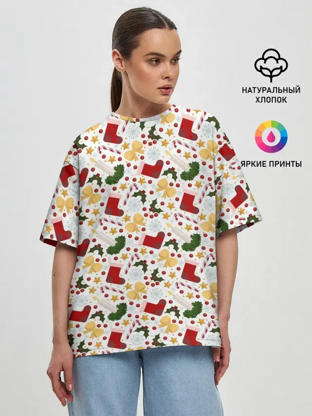 Женская футболка оверсайз