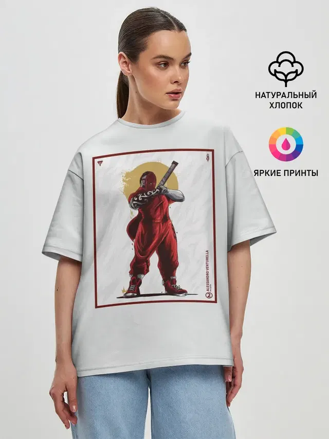 Женская футболка оверсайз