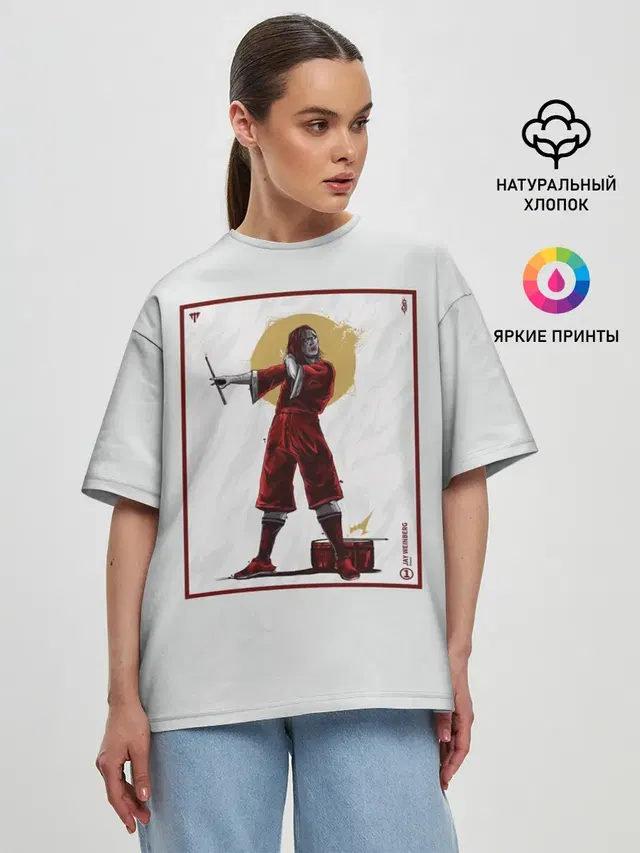 Женская футболка оверсайз