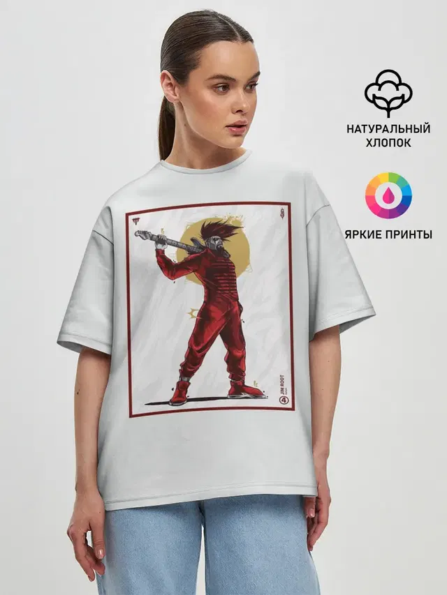 Женская футболка оверсайз