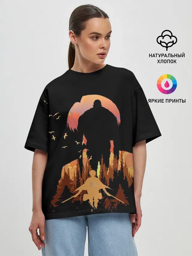 Женская футболка оверсайз